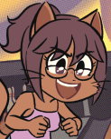 Madison smiling with her hands clasped.