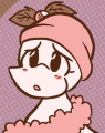 Chirpy in a winter cap in Feline Festivities.
