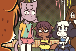 Paulo sweats and waves stiffly at Jessica's clenched-fist glare, Madison's hateful stare, Rachel's apologetic smile, and a gleefully sparkling David.