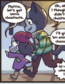 Rachel and Matt's winter gear in New Year's Resolution.