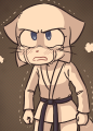 Lucy in a training gi in It's All in the Mind.