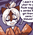 Jasmine in her Halloween costume in Mischief Night.