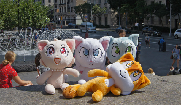 The four plush toys.