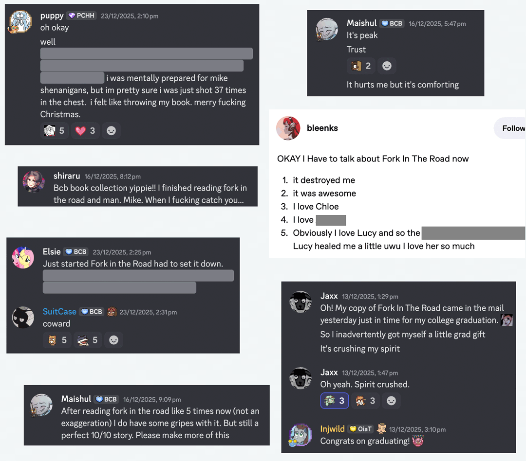 A bunch of responses to Fork in the Road 2